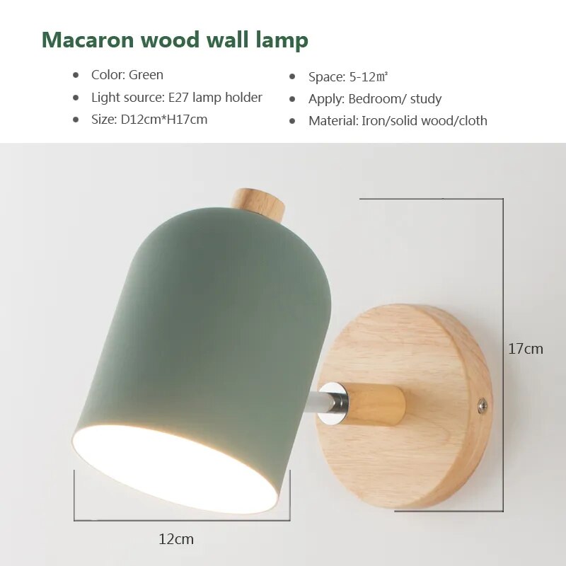 Scandinavian Wooden Wall Lamp