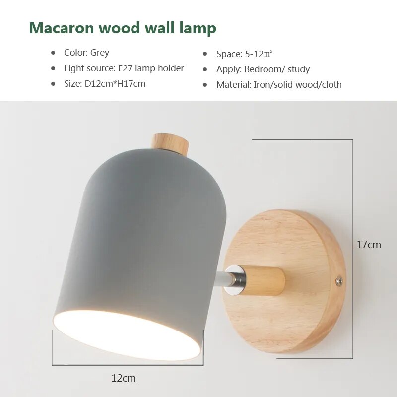 Scandinavian Wooden Wall Lamp