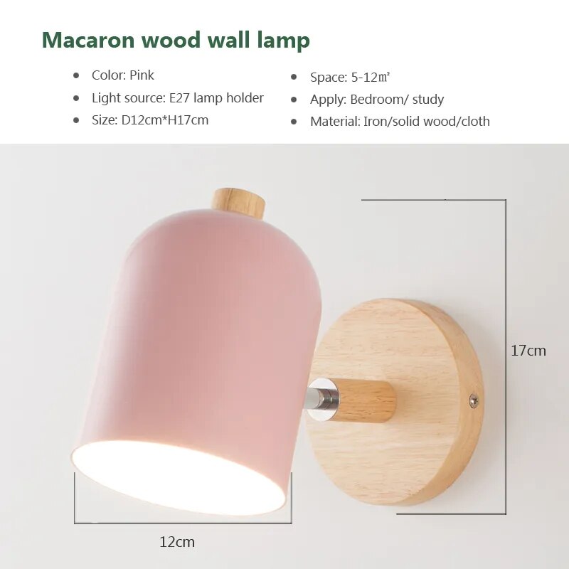 Scandinavian Wooden Wall Lamp